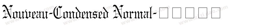 Nouveau-Condensed Normal字体转换